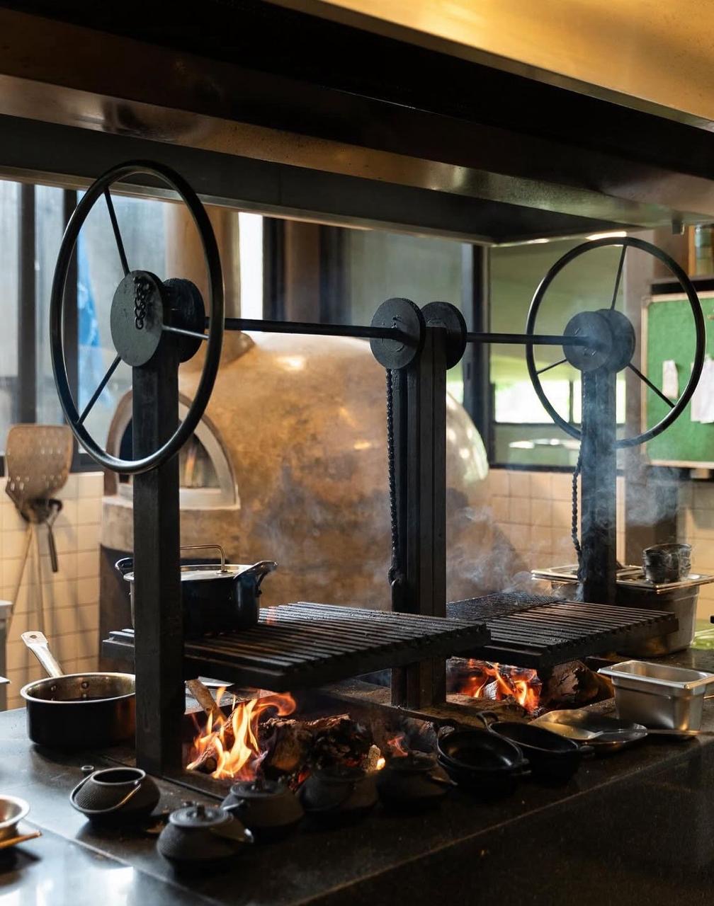 Parrilla a fuego